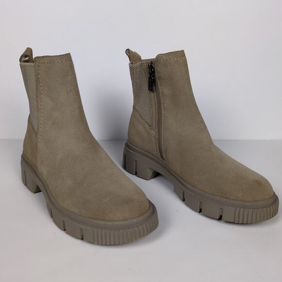 BLONDO Bandit Ankle Boots Beige Cow Suede Leather Waterproof Women's 6 - Picture 2 of 9